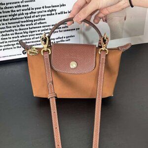 Longchamp Mini Bag in Brown and Tan